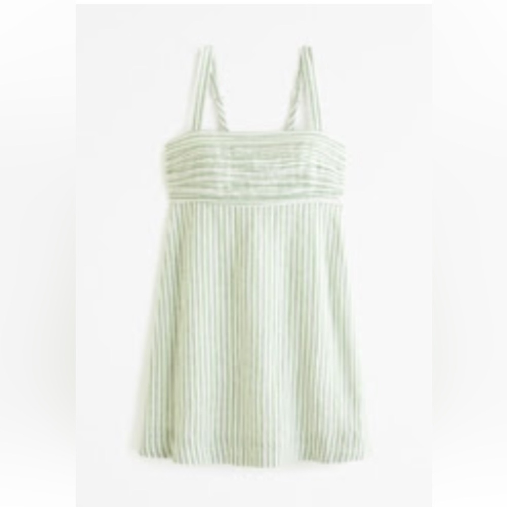 Abercrombie Emerson Linen Skort Green & White Sundress
